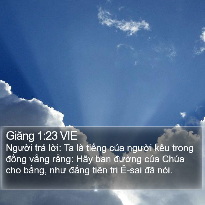 Giăng 1:23 VIE Bible Study