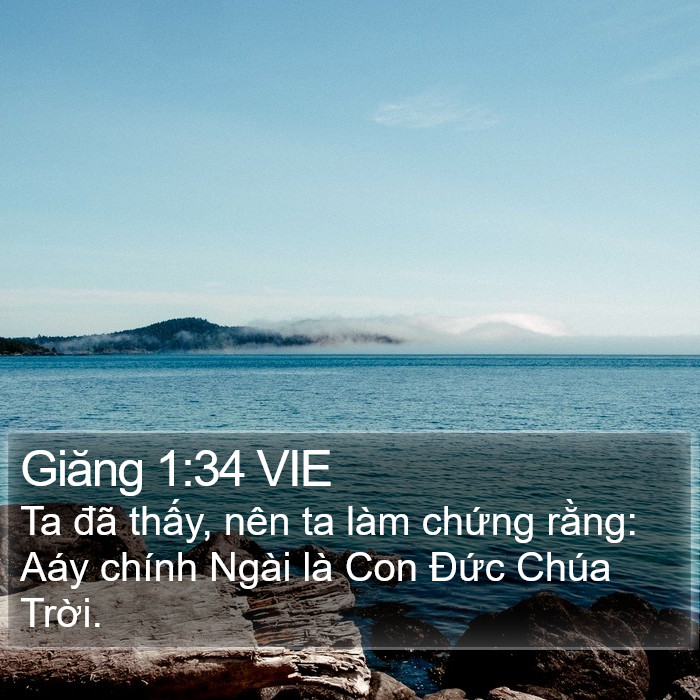 Giăng 1:34 VIE Bible Study