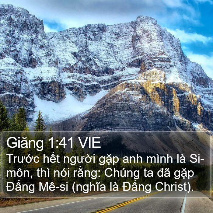 Giăng 1:41 VIE Bible Study