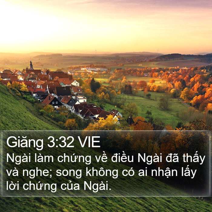 Giăng 3:32 VIE Bible Study