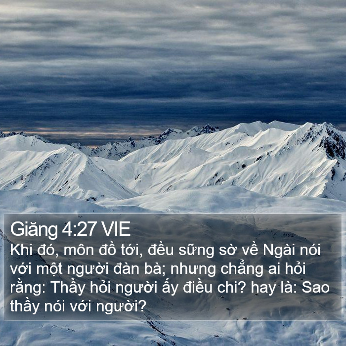 Giăng 4:27 VIE Bible Study