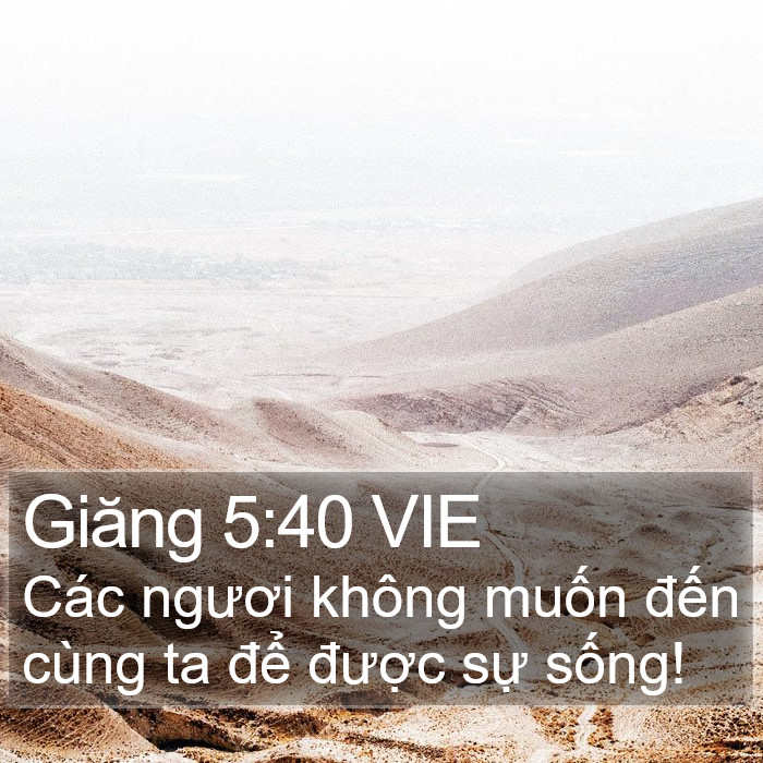 Giăng 5:40 VIE Bible Study