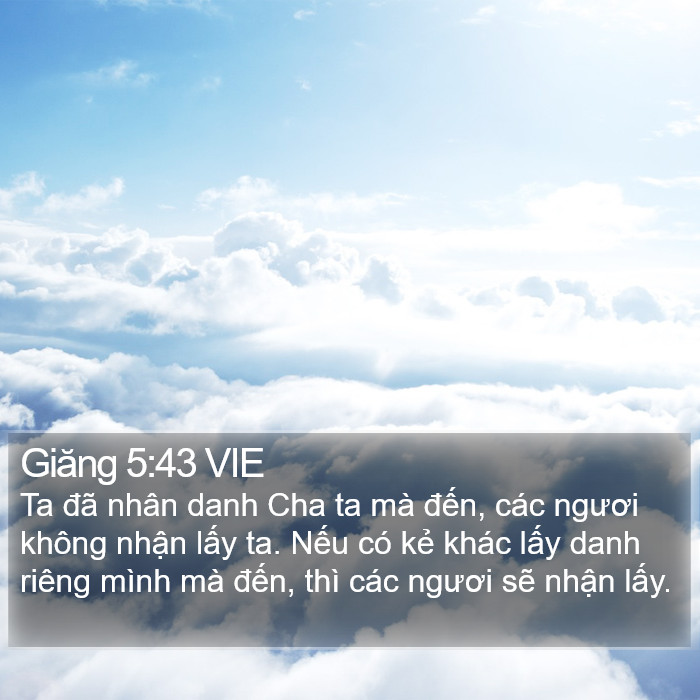 Giăng 5:43 VIE Bible Study