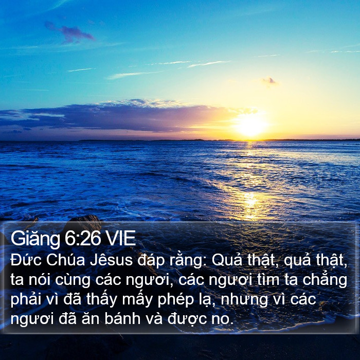 Giăng 6:26 VIE Bible Study