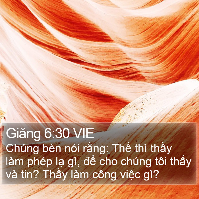 Giăng 6:30 VIE Bible Study