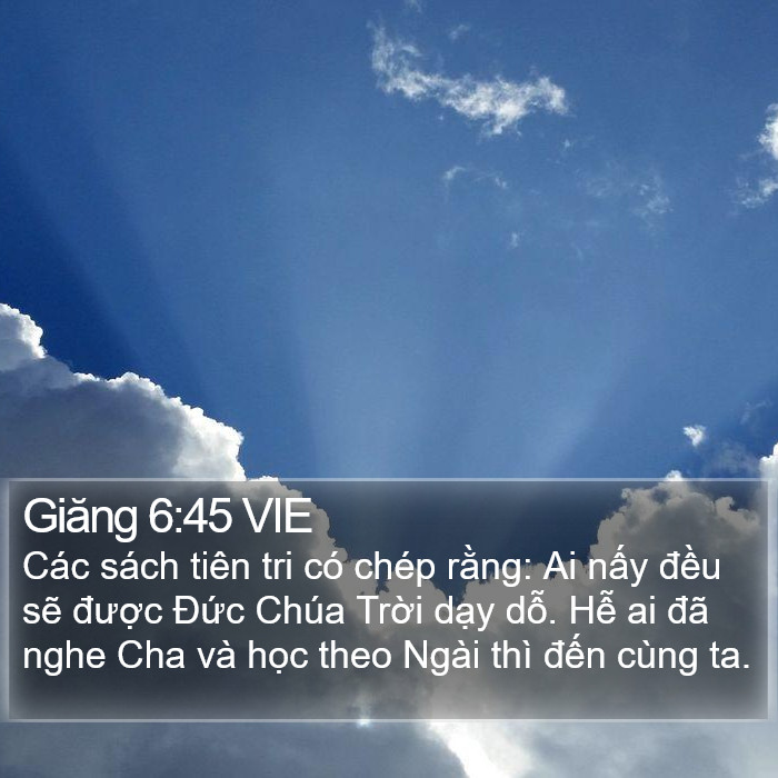 Giăng 6:45 VIE Bible Study