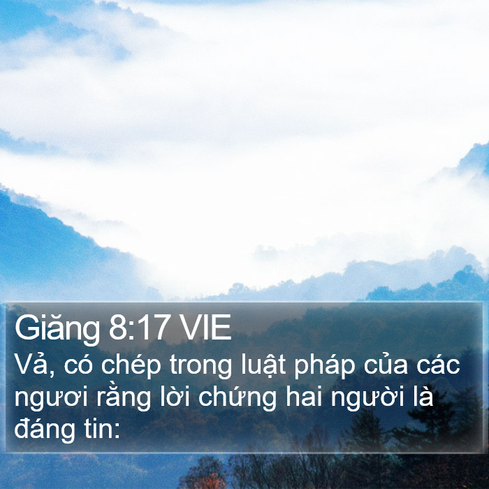 Giăng 8:17 VIE Bible Study