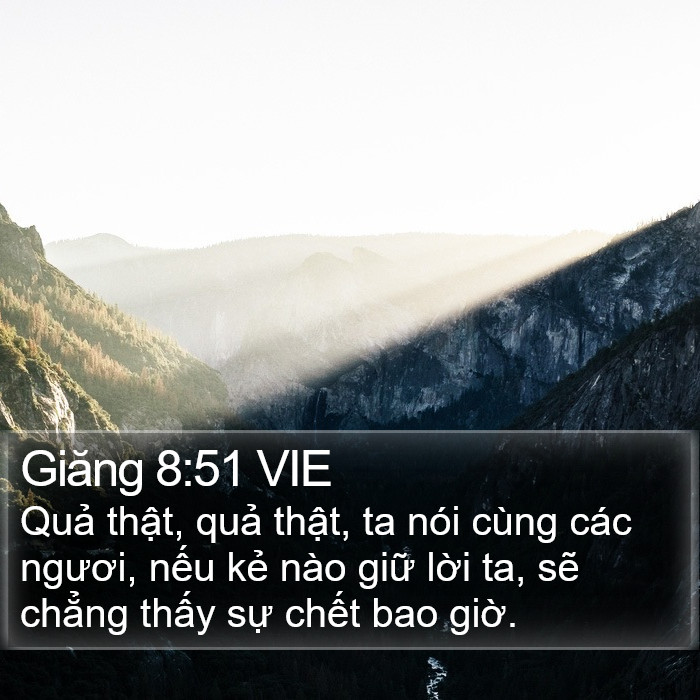 Giăng 8:51 VIE Bible Study