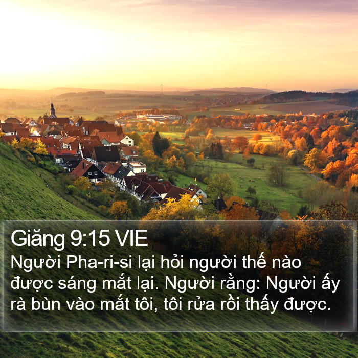 Giăng 9:15 VIE Bible Study