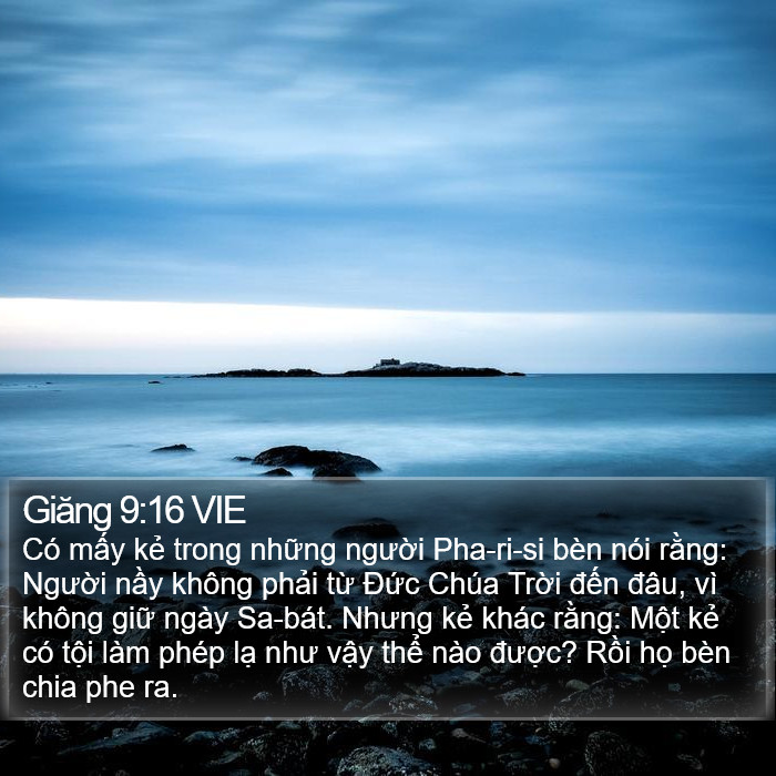 Giăng 9:16 VIE Bible Study