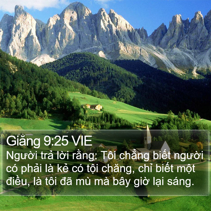 Giăng 9:25 VIE Bible Study