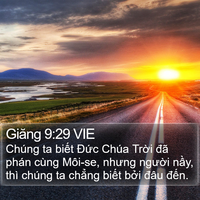 Giăng 9:29 VIE Bible Study