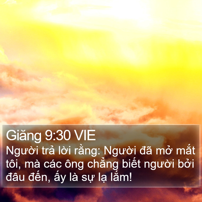 Giăng 9:30 VIE Bible Study