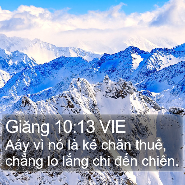 Giăng 10:13 VIE Bible Study