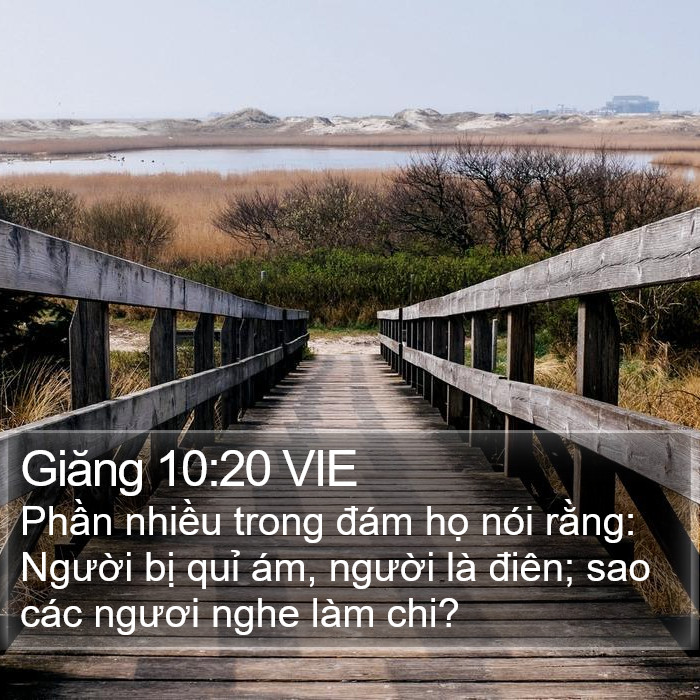 Giăng 10:20 VIE Bible Study