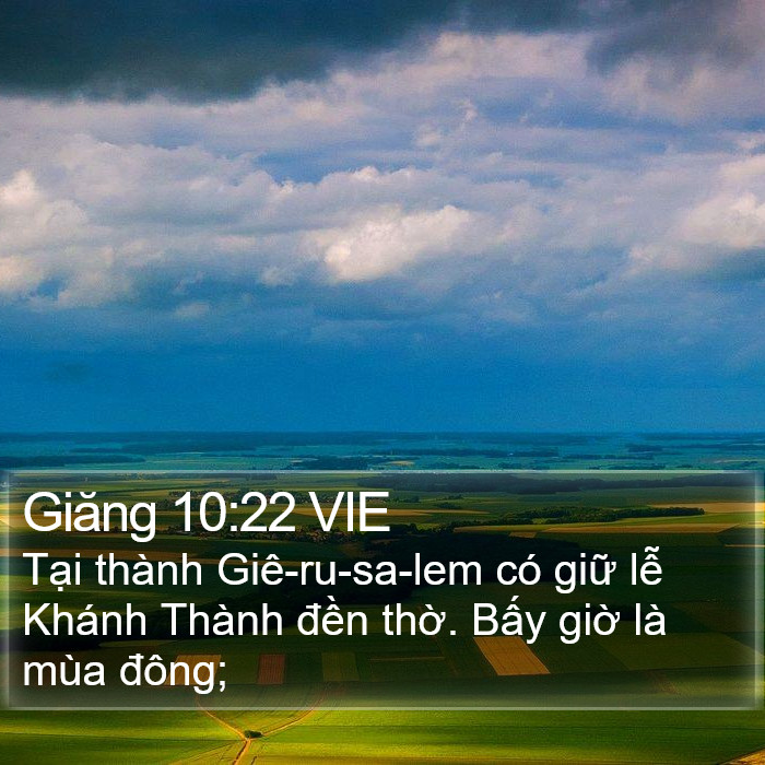 Giăng 10:22 VIE Bible Study