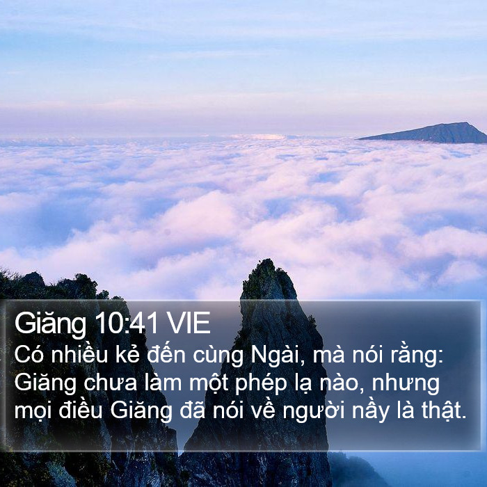 Giăng 10:41 VIE Bible Study