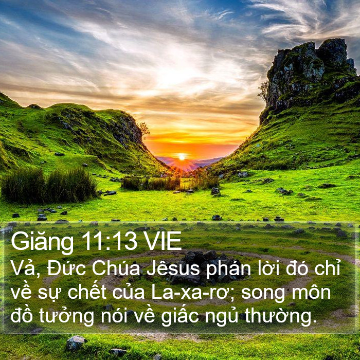 Giăng 11:13 VIE Bible Study