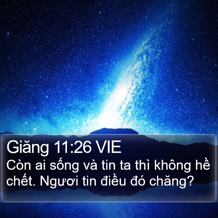 Giăng 11:26 VIE Bible Study