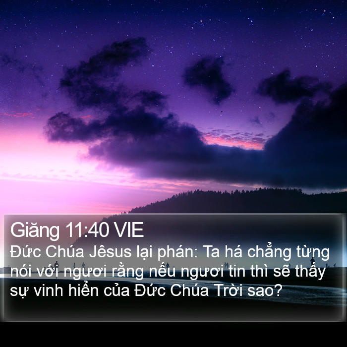 Giăng 11:40 VIE Bible Study