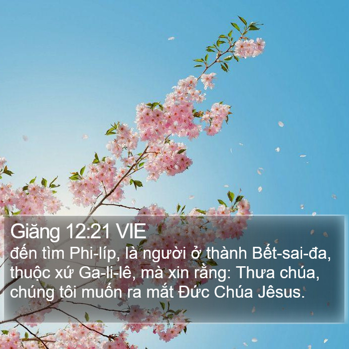 Giăng 12:21 VIE Bible Study