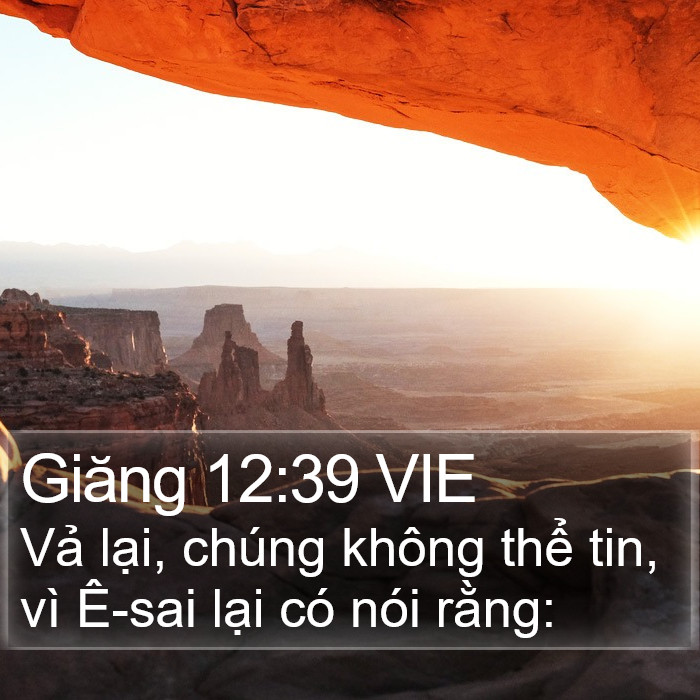 Giăng 12:39 VIE Bible Study