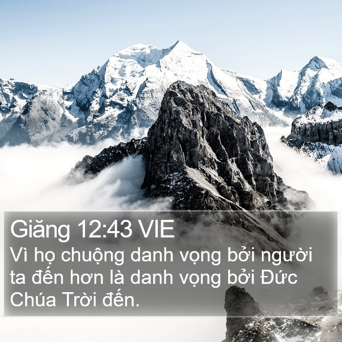 Giăng 12:43 VIE Bible Study