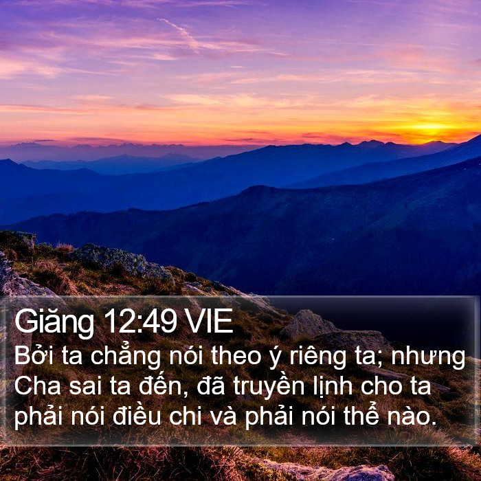 Giăng 12:49 VIE Bible Study