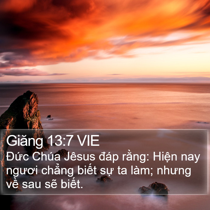 Giăng 13:7 VIE Bible Study