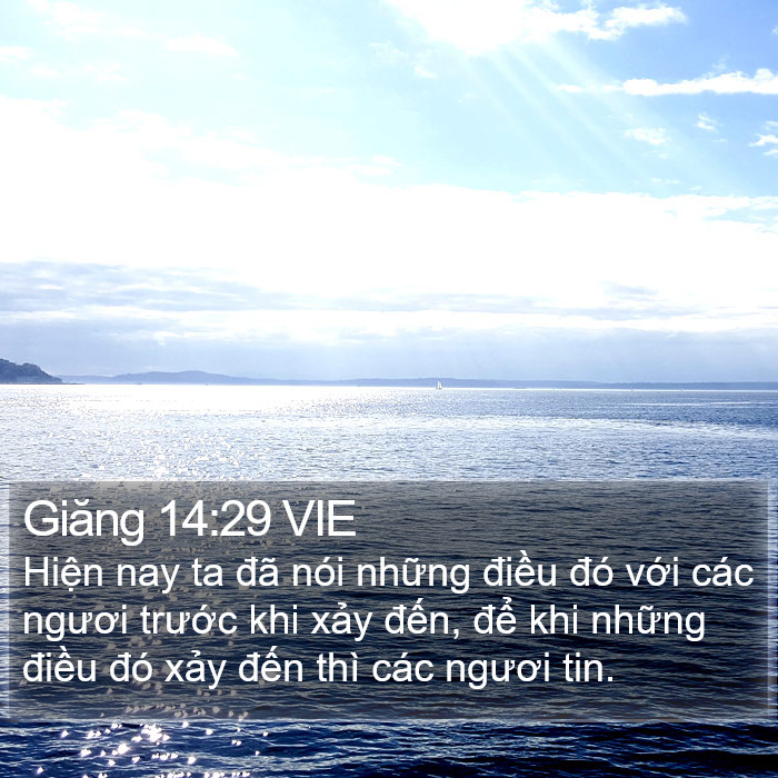 Giăng 14:29 VIE Bible Study