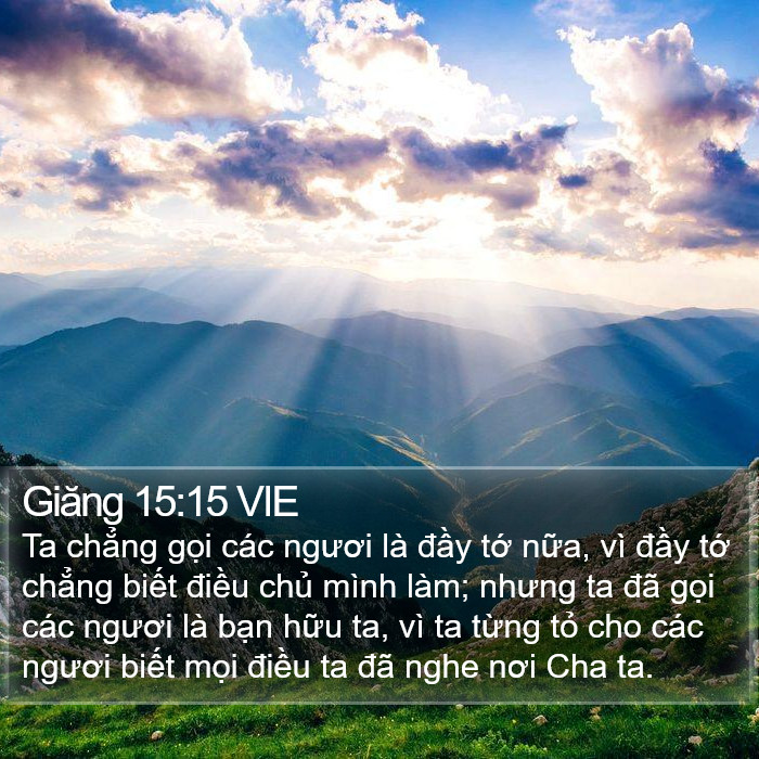 Giăng 15:15 VIE Bible Study