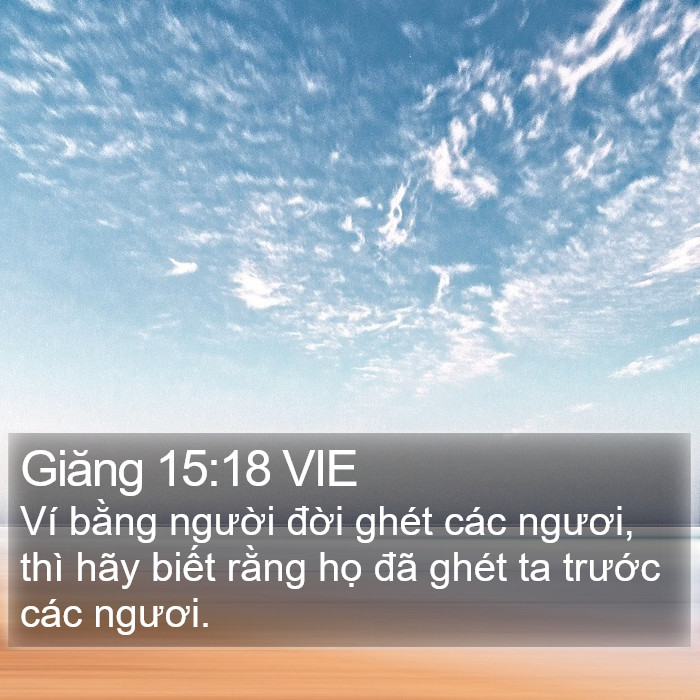 Giăng 15:18 VIE Bible Study