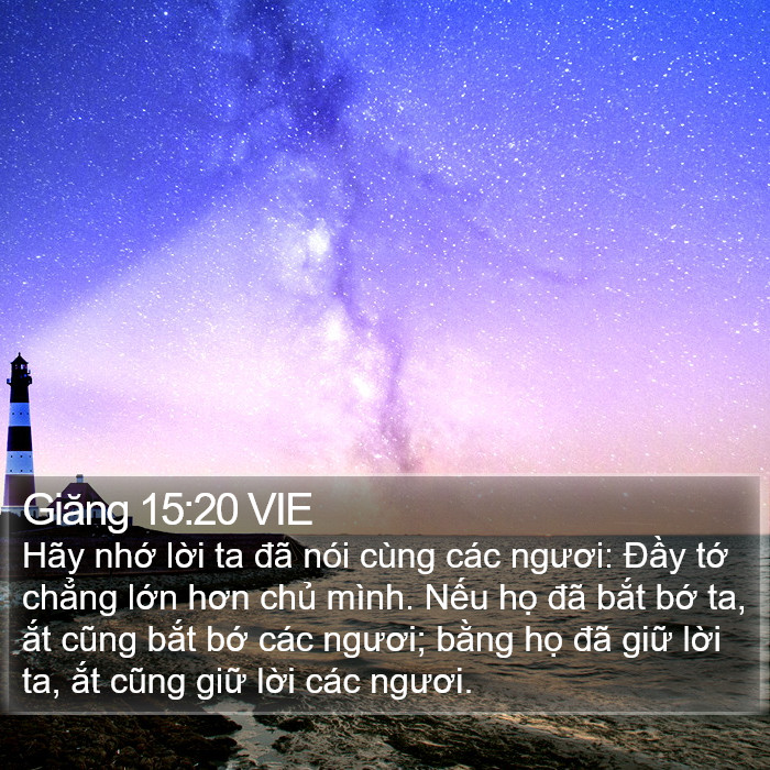 Giăng 15:20 VIE Bible Study