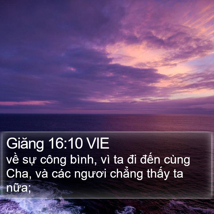 Giăng 16:10 VIE Bible Study