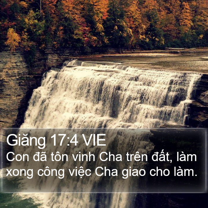 Giăng 17:4 VIE Bible Study