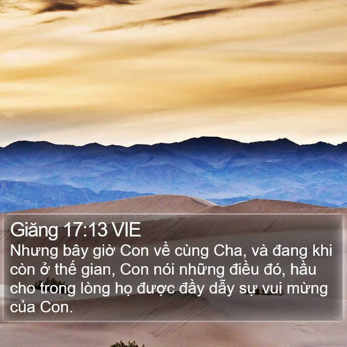 Giăng 17:13 VIE Bible Study