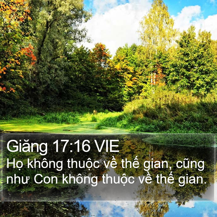 Giăng 17:16 VIE Bible Study