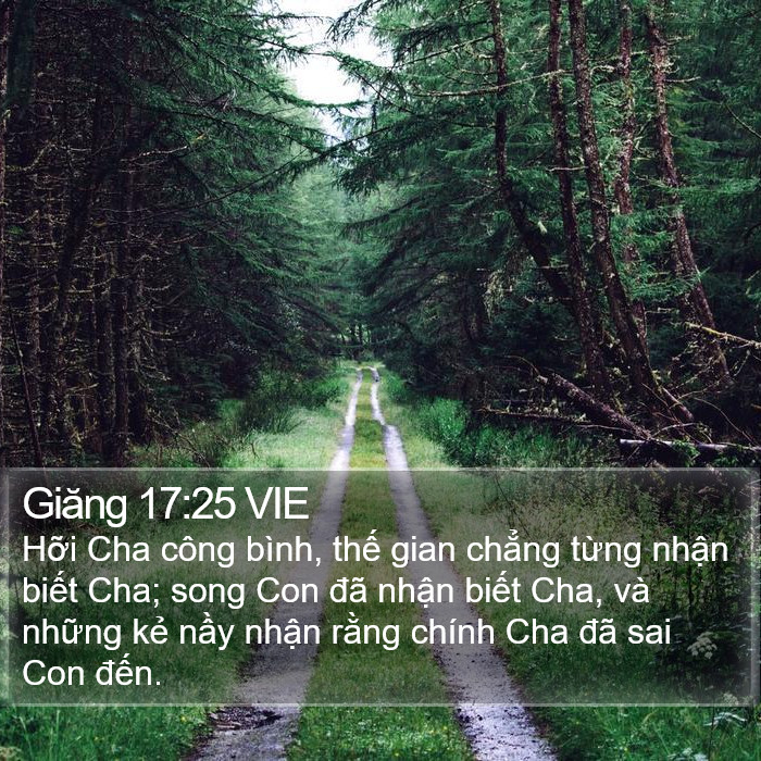 Giăng 17:25 VIE Bible Study