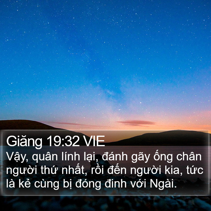 Giăng 19:32 VIE Bible Study