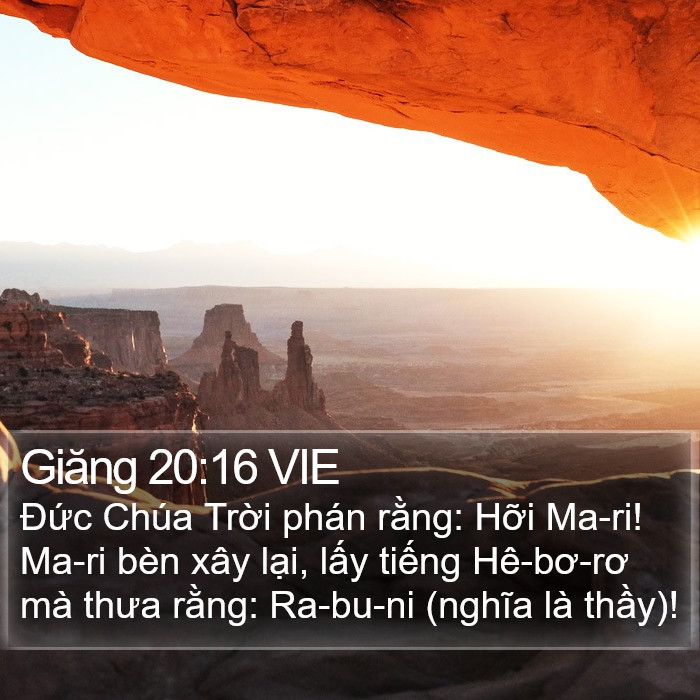 Giăng 20:16 VIE Bible Study