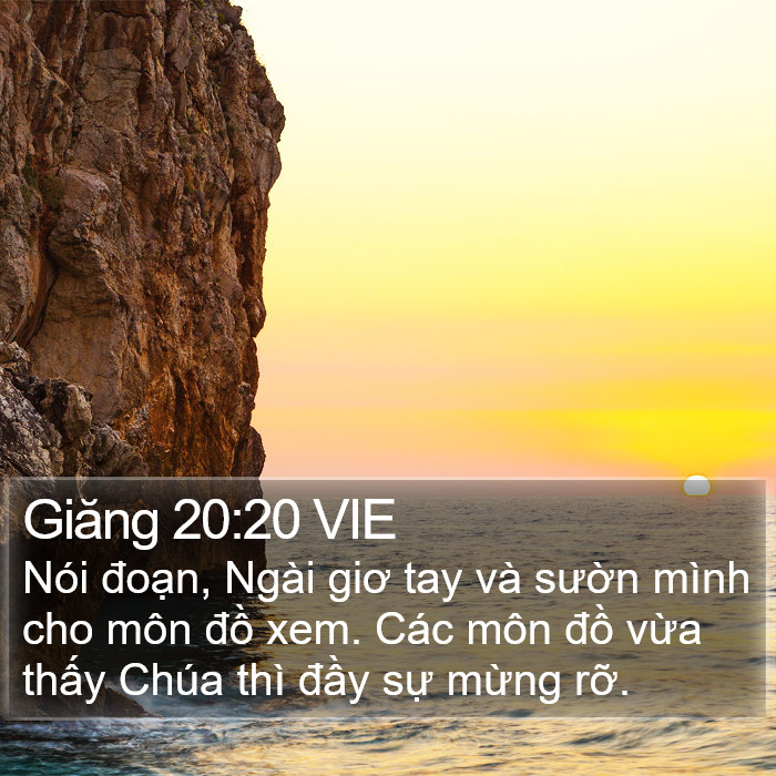 Giăng 20:20 VIE Bible Study