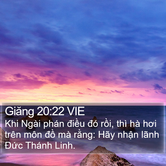 Giăng 20:22 VIE Bible Study