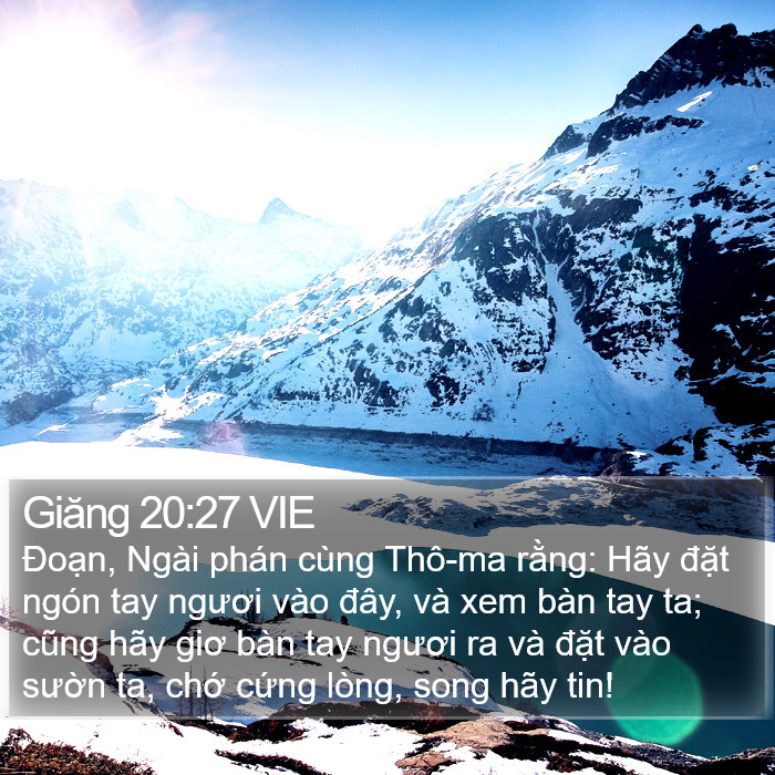 Giăng 20:27 VIE Bible Study