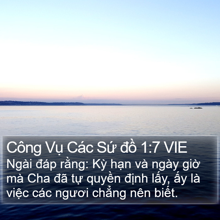 Công Vụ Các Sứ đồ 1:7 VIE Bible Study