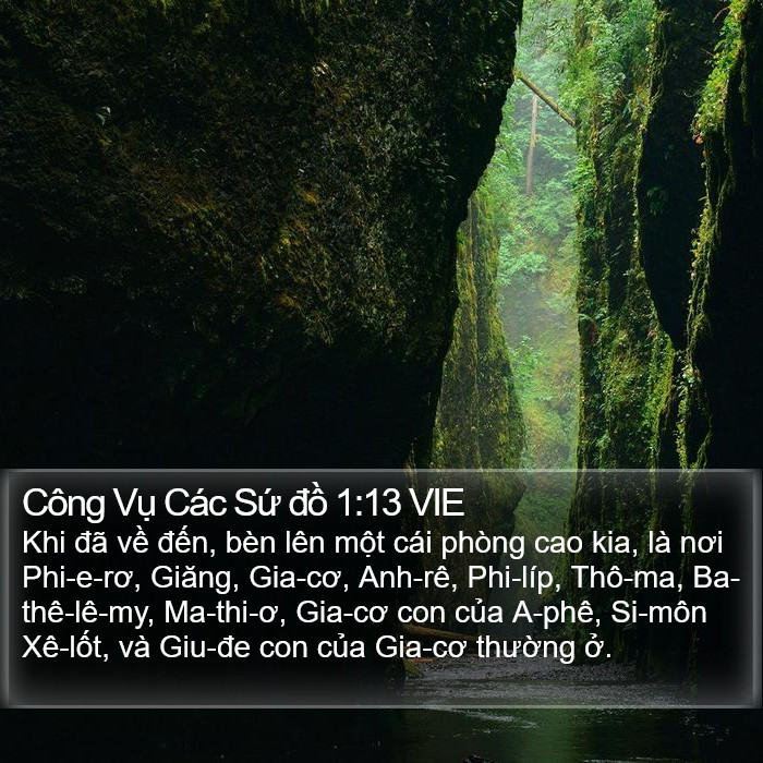 Công Vụ Các Sứ đồ 1:13 VIE Bible Study