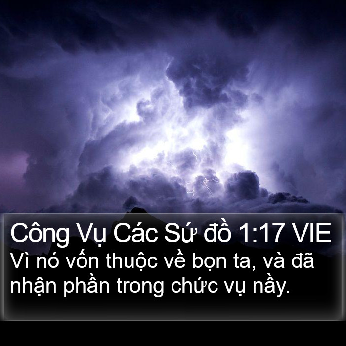 Công Vụ Các Sứ đồ 1:17 VIE Bible Study