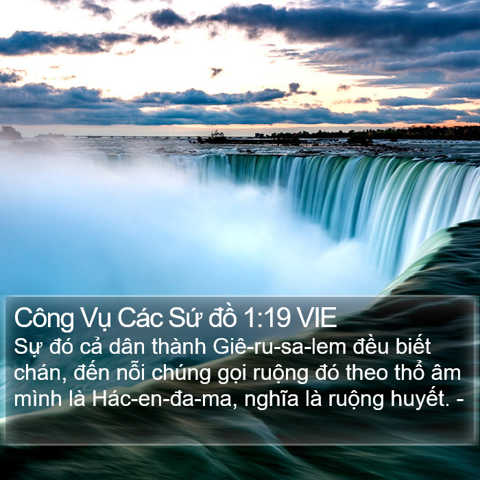 Công Vụ Các Sứ đồ 1:19 VIE Bible Study