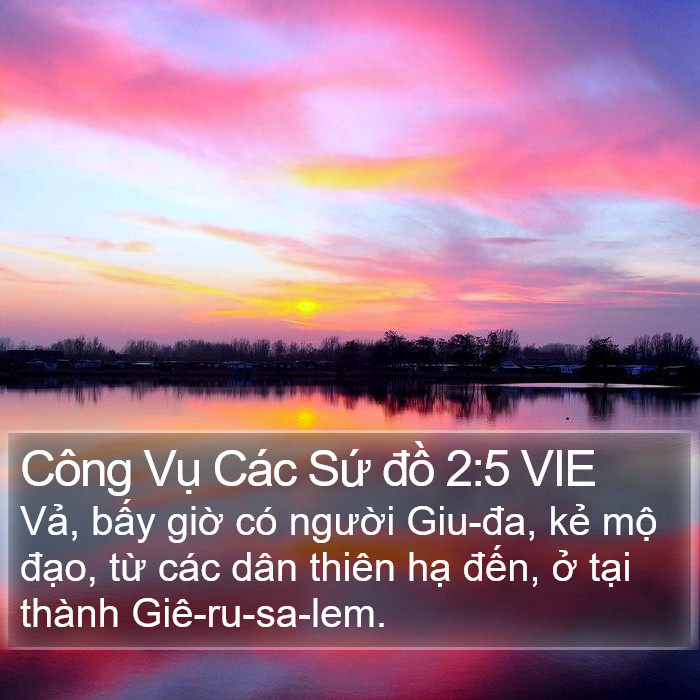 Công Vụ Các Sứ đồ 2:5 VIE Bible Study