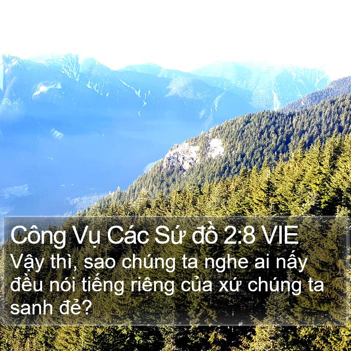 Công Vụ Các Sứ đồ 2:8 VIE Bible Study