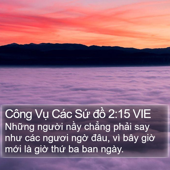 Công Vụ Các Sứ đồ 2:15 VIE Bible Study